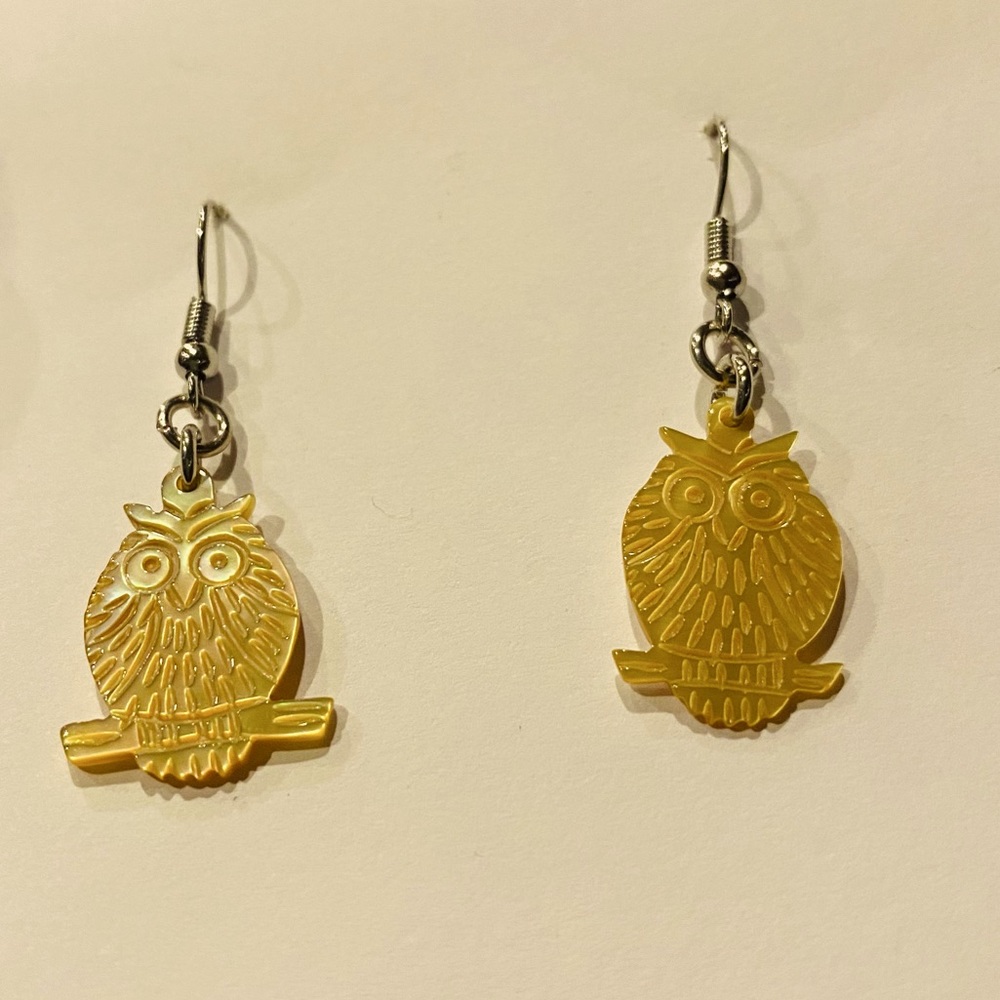 Cute Owl Shell Earrings